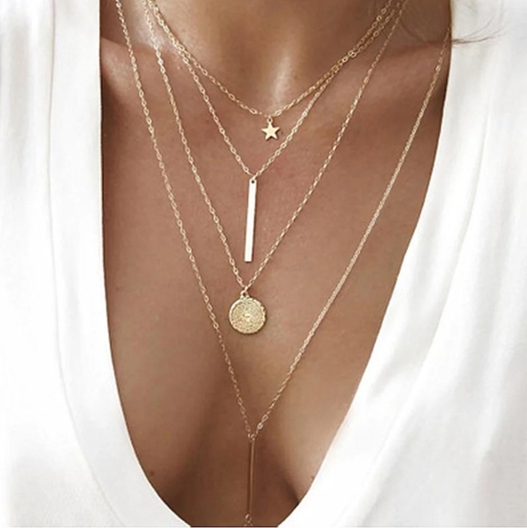 Jewelry - 2 for $20 Vintage Boho Layered Pendant Necklace